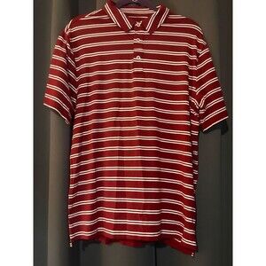 Maroon w/ White Stripes Shirt Men’s Large Polo. NWT